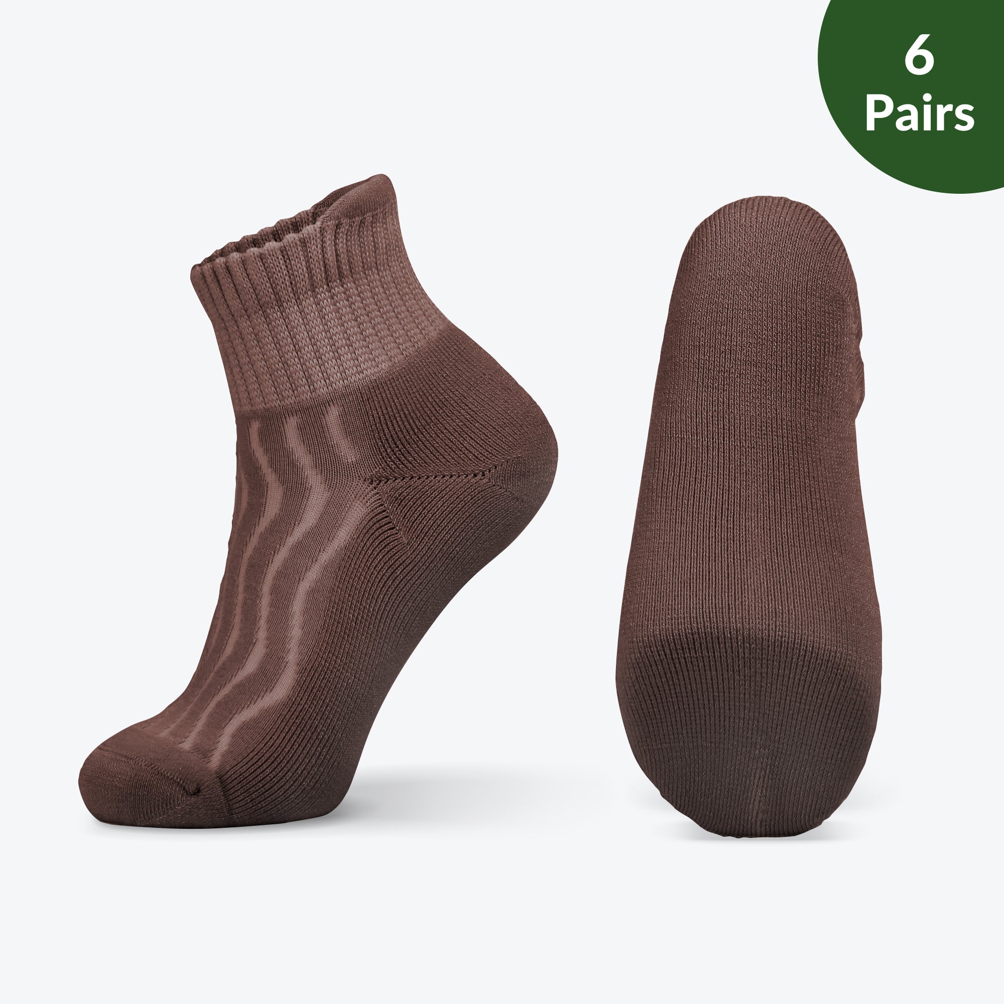 Wide non-binding Bamboo diabetic socks, seamless toe, air vent with cushion sole, 6 pairs